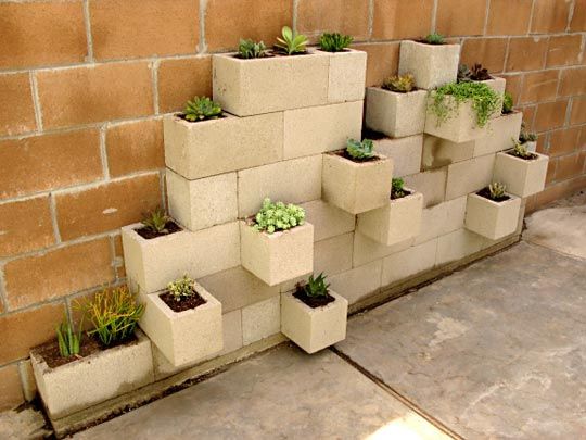Concrete block garden